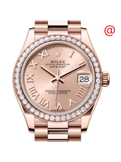 ROLEX Rolex Datejust Automatic Chronometer Diamond Rose Gold Dial Ladies Watch M278285RBR-0029