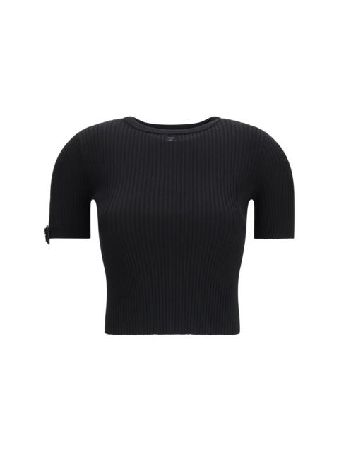 courrèges Courrèges Ribbed Crop Top