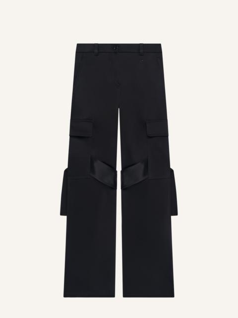 courrèges UTILITY CHAPS SATIN TROUSERS