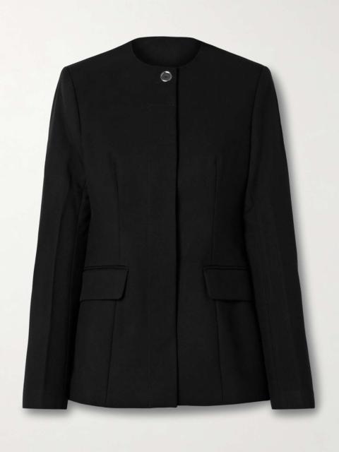 Wool-blend grain de poudre jacket