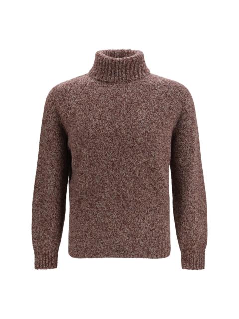 Brunello Cucinelli Brunello Cucinelli Wool Silk Cashmere Turtleneck Sweater Burgundy