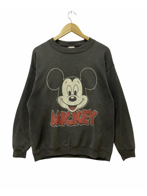 Other Designers Vintage - Vintage Mickey Mouse Big Logo Sweatshirt Grey