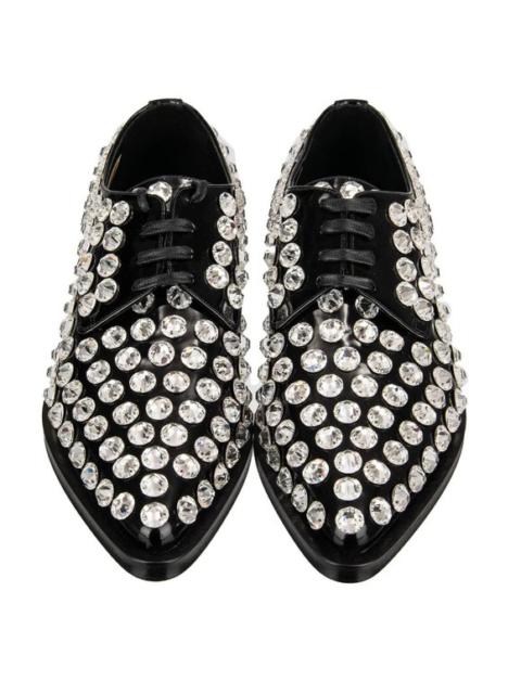 Dolce & Gabbana Crystal Pointy Classic Boots Shoes MILLENIALS Black 39 9 12465