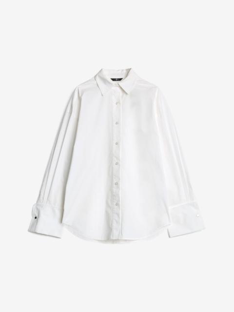 7 For All Mankind Poplin Oversized Shirt in White