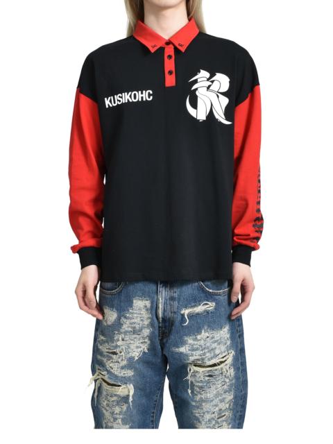 KUSIKOHC RUGBY LONGLSEEVE POLO / BLK