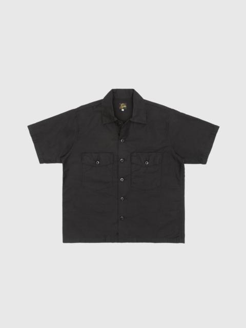 NEEDLES BACK SATEEN S/S FATIGUE SHIRT