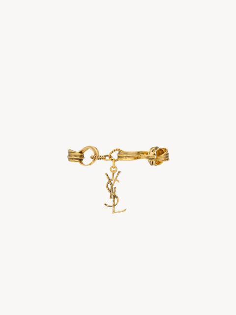 SAINT LAURENT LEAF CHAIN BRACELET IN METAL