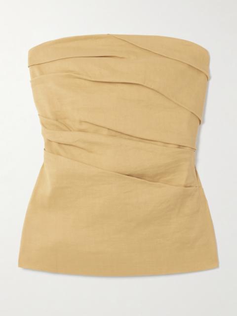 TOVE Izel Linen Bandeau Top
