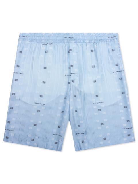 Givenchy GIVENCHY SKATE FIT SHORTS W/ ELASTIC WAIST BAND - NAVY/LIGHT BLUE