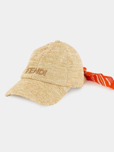 FENDI Fendi Baseball Fabric Hat Beige Women