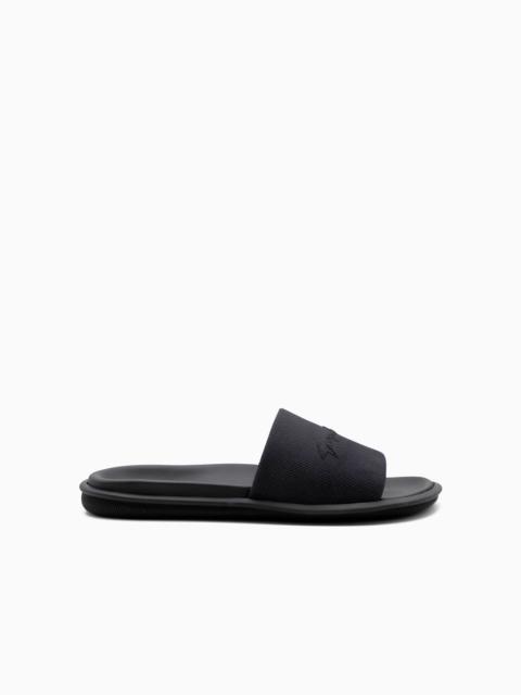 GIORGIO ARMANI Canvas sandals with a signature logo