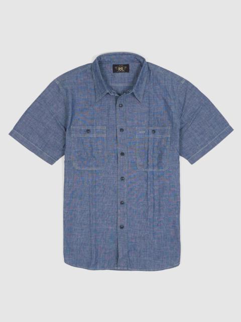 RRL by Ralph Lauren Double RL Indigo Chambray Work shirt Short Sleeves