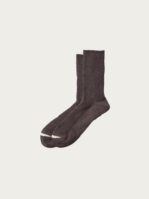 ROTOTO® Washi Rib Crew Socks - Dark Grey