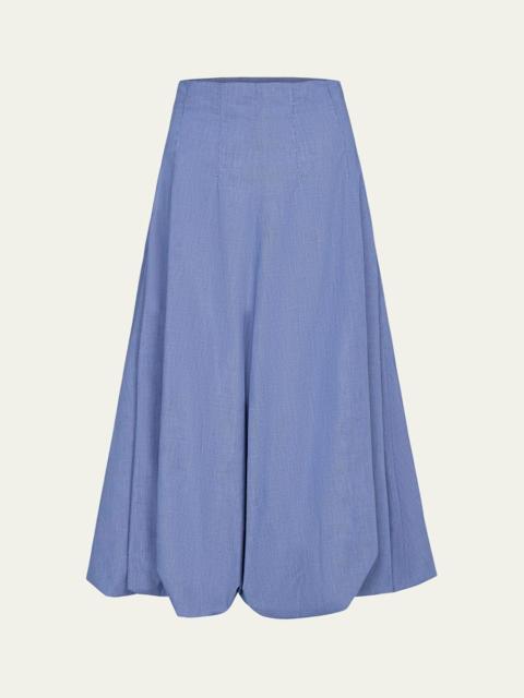 TWP Full Intentions Micro Check Midi Skirt