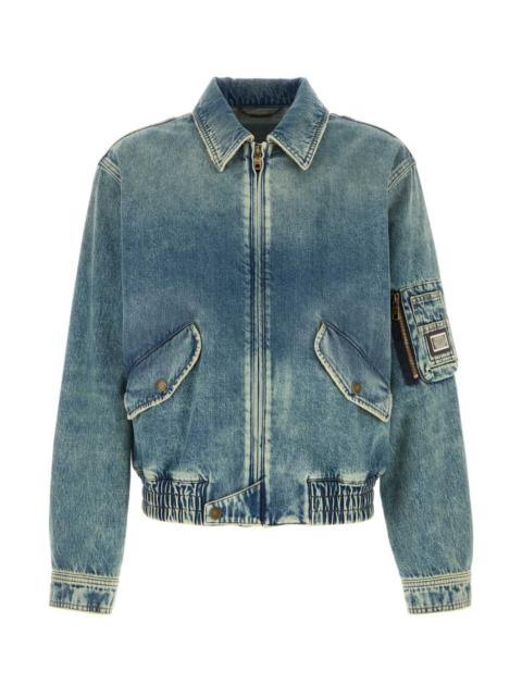 Dolce & Gabbana Dolce & Gabbana Men Denim Bomber Jacket
