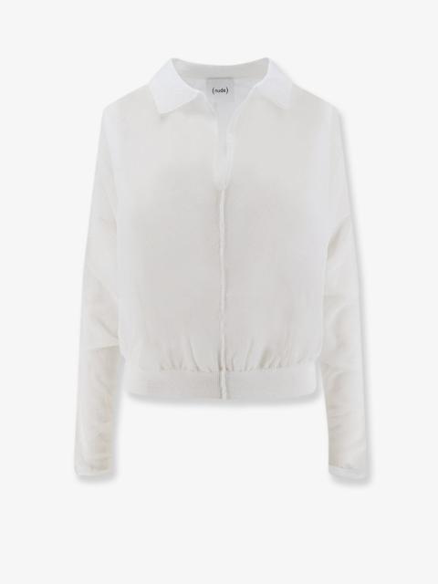 Other Designers Nude Cotton Blend Polo Shirt