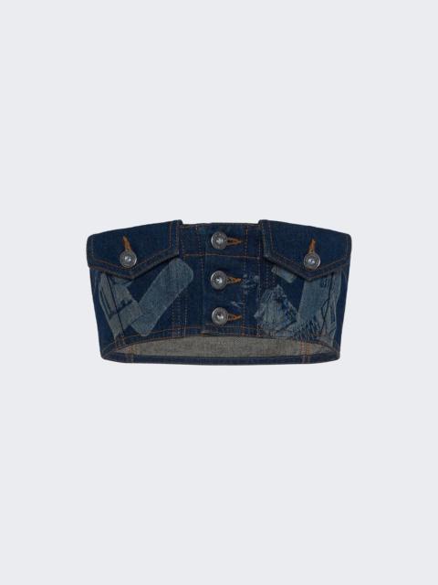 Jean Paul Gaultier The Denim Trompe L’Œil Bra Vintage Blue