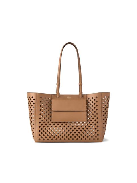 Mulberry perforated leather tote bag