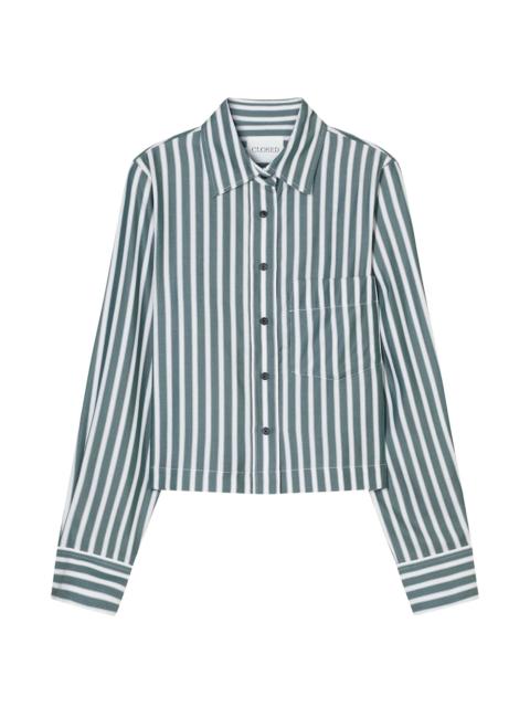 CLOSED Closed Striped Cropped Classic Shirt