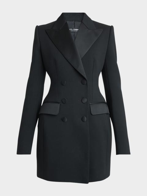 Dolce & Gabbana Tuxedo Double-Breasted Mini Jacket Dress
