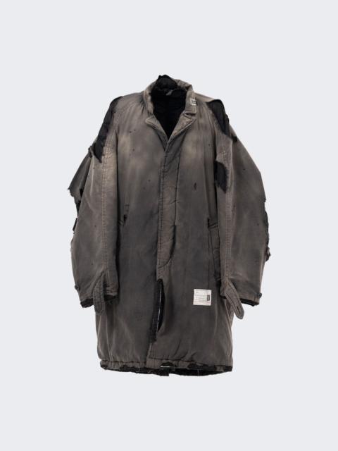 Maison MIHARAYASUHIRO Distressed Balmacaan Coat Black