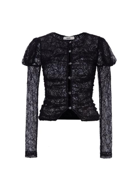 SIEDRÉS Uma Sheer Lace Top black