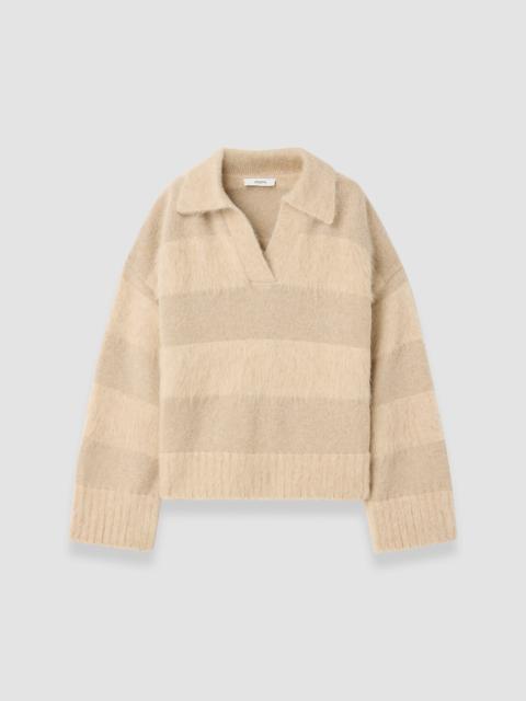 JOSEPH Take Brushed Alpaca Striped Jumper