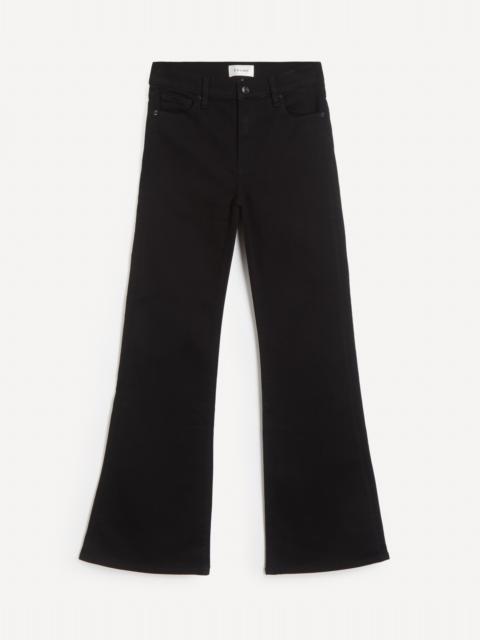 FRAME The Icon Mid-Rise Flared Jeans in Black