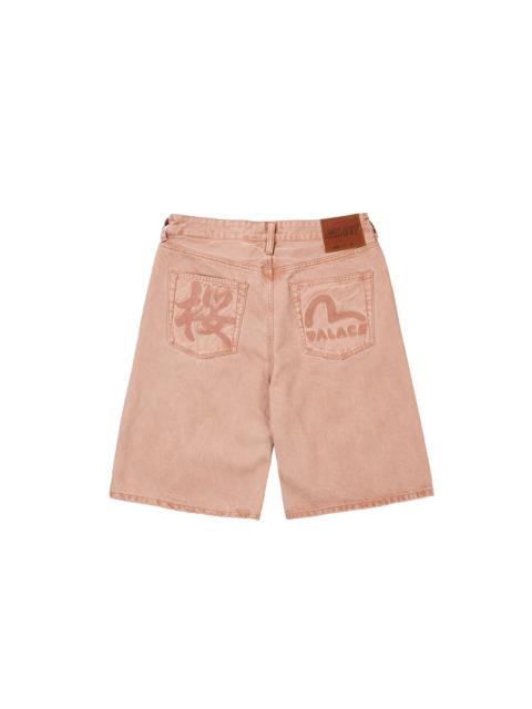 PALACE PALACE EVISU LONG DENIM SHORT PINK WASH