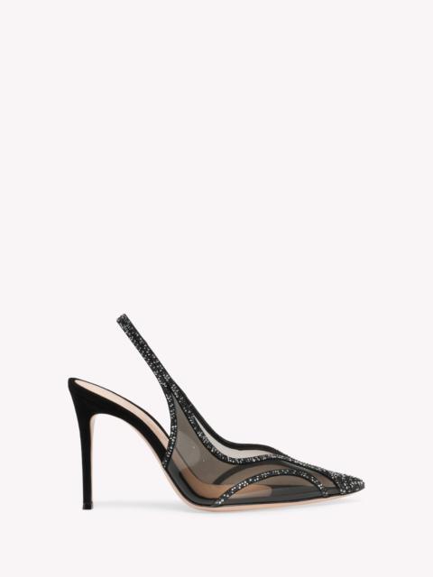 Gianvito Rossi Gianvito Rossi Brenda Pump in Black Suede And Tpu at Nordstrom
