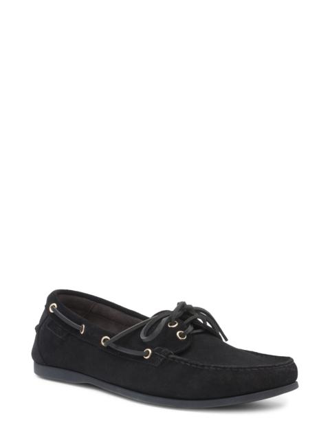 TOM FORD TOM FORD Robin Boat Shoe in 3Na01 Black/Amber at Nordstrom