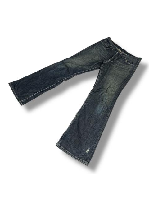 Other Designers Levi's × Vintage - Flared Levis 517 Distressed Denim Faded Blue