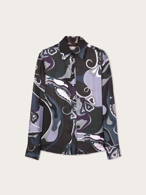 PUCCI ORCHIDEE PRINT SILK TWILL SHIRT