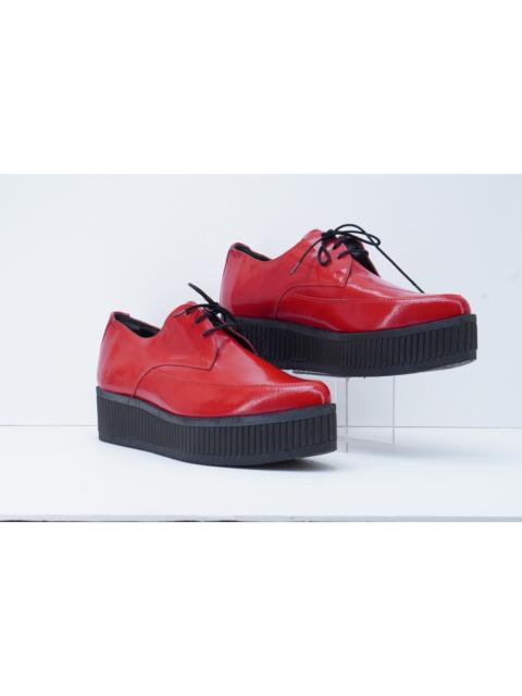 Diesel Diesel Red Creeper Tall Shoes Shiny Leather Men's Size 11