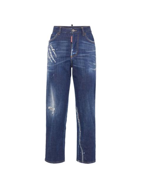 DSQUARED2 distressed straight-leg jeans