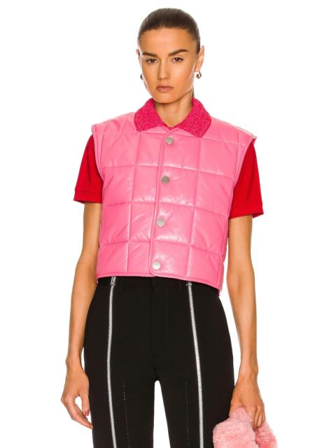 Bottega Veneta Shiny Leather Padded Vest