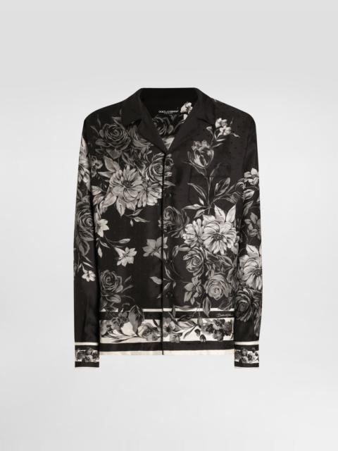 Dolce & Gabbana Flower bouquet-print jacquard twill shirt