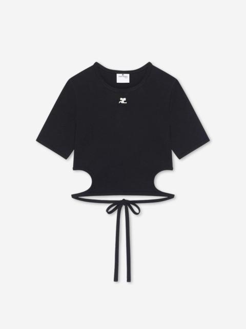 courrèges T-SHIRT WITH TIE