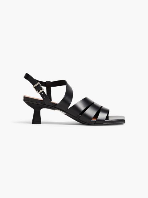 GANNI Leather slingback sandals