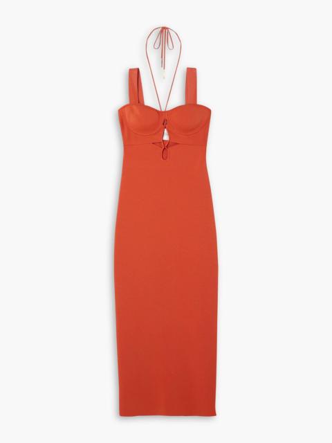 Other Designers Kali cutout stretch-knit midi dress
