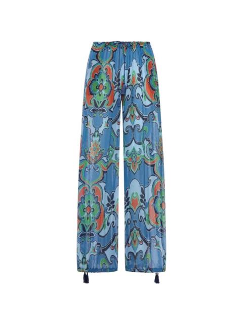 Etro Wide Pants With Tassels