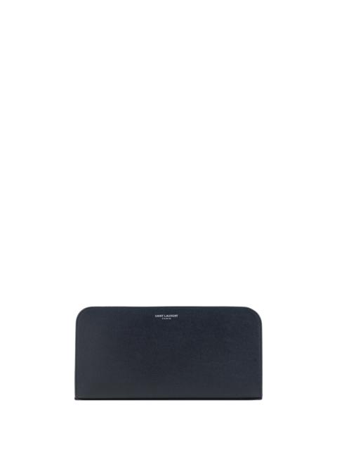 SAINT LAURENT Saint Laurent Grain De Poudre Leather Wallet Black