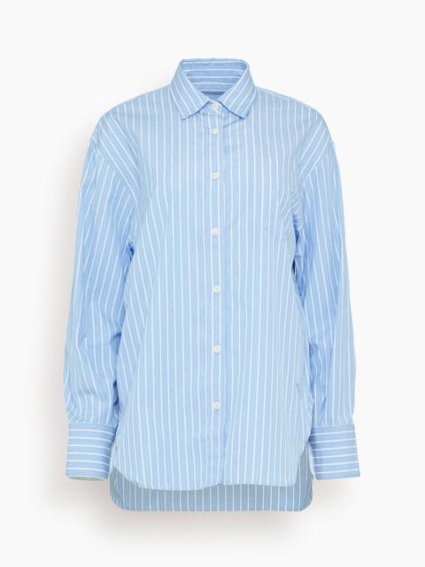 MARIA McMANUS Tunic Shirt in Sky Blue Stripe