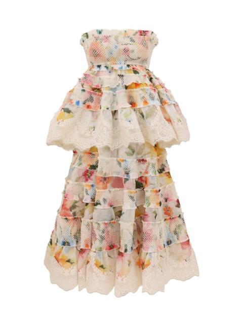 Zimmermann ALCHEMY SHIRRED MIDI DRESS