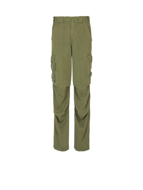 Balmain Balmain Stamp cargo pants in cotton and linen