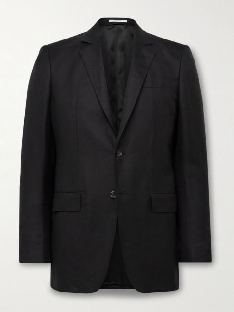 GABRIELA HEARST Irving Slim-Fit Unstructured Wool, Silk and Linen-Blend Twill Suit Jacket Black