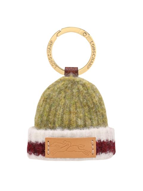 Longchamp Le Pliage Collection Key ring Pistachio/Burgundy - Canvas