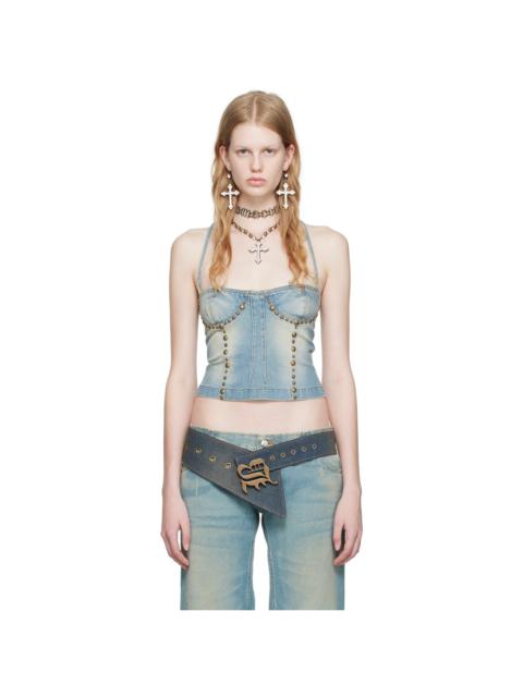 Blumarine Blue Bodice Camisole