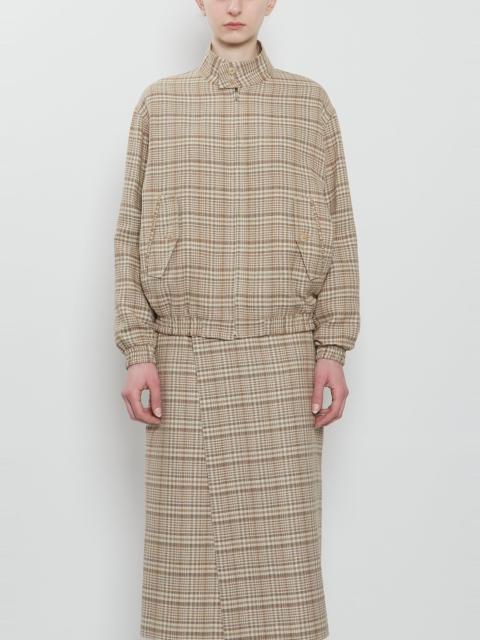 AURALEE Silk Linen Nep Check Blouson