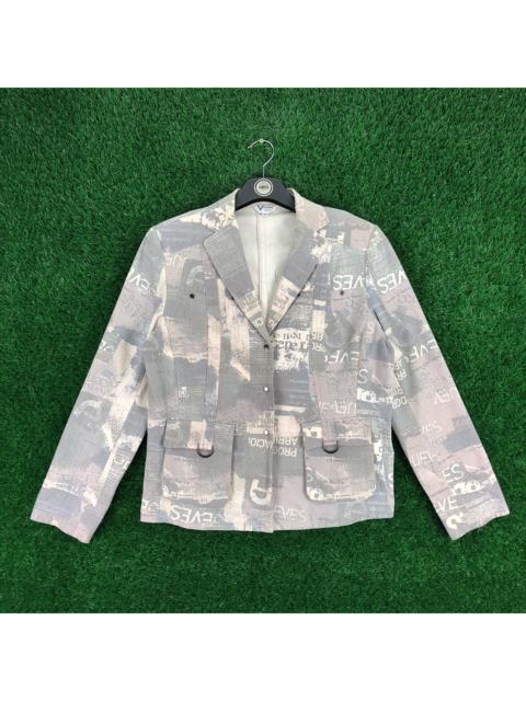 Other Designers Vintage - Vintage 90's Full Print Avant Garde Coat Japanese Brand